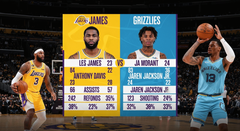 lakers vs memphis grizzlies match player stats